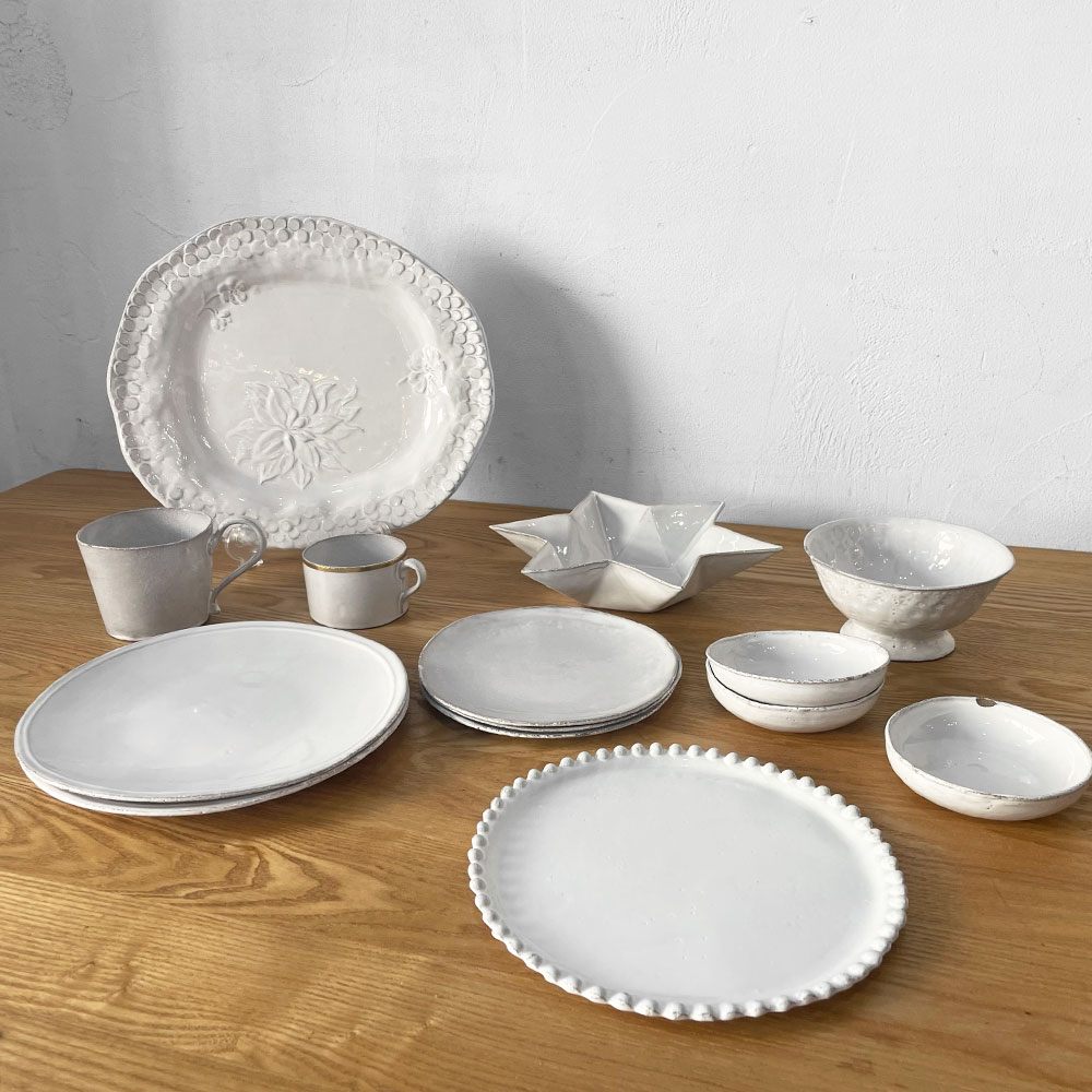 アスティエ・ド・ヴィラット Astier de Villatte シンプル Simple ディナープレート 24cm フランス A ★