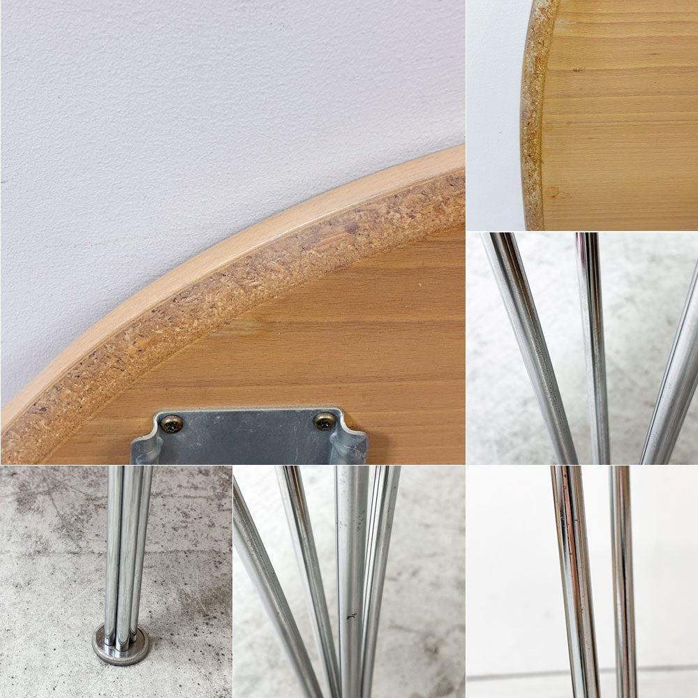 フリッツハンセン Fritz Hansen B603 スーパー円テーブル Bテーブル ダイニングテーブル 100x100cm ピート・ヘイン アルネ・ヤコブセン 北欧家具 ●