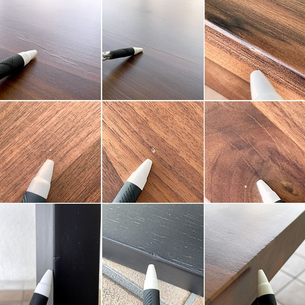 関家具 ベルデⅢ ダイニングテーブル W150cm ウォールナット 脚間調節可 モダンデザイン 定価¥65,000- ◇