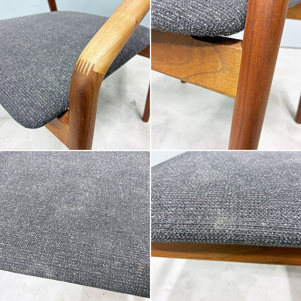 宮崎椅子製作所 ペペチェア PEPE side chair 背無垢タイプ ウォールナット ファブリックシート グレー系 フィンガージョイント 村澤一晃 ◎