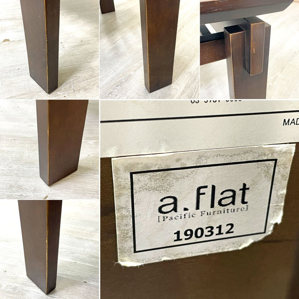 エーフラット a.flat クミ・ガラス・ローテーブル センターテーブル オーク材 W100cm 折置組 アジアンモダンスタイル 和モダン 定価¥49,830- ●
