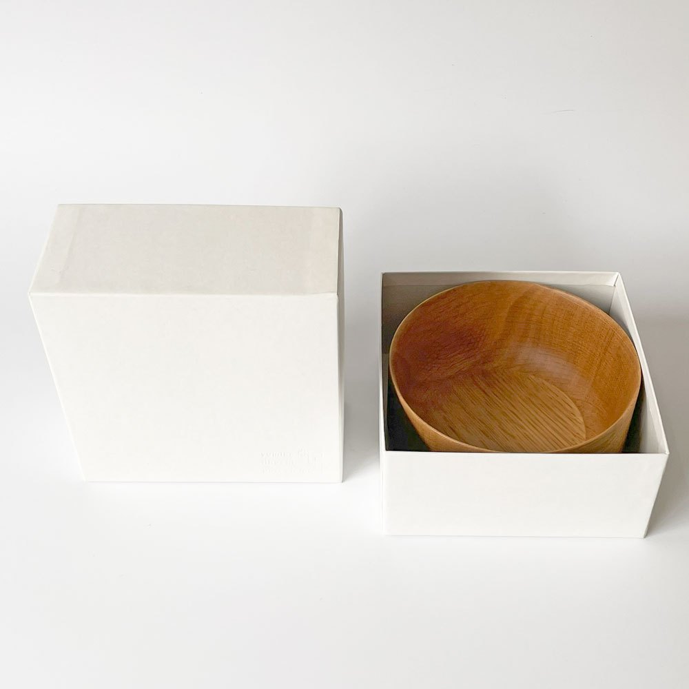 イイホシユミコ Lugn woodbowl W130×H60mm 現代作家 箱付き 美品 ★