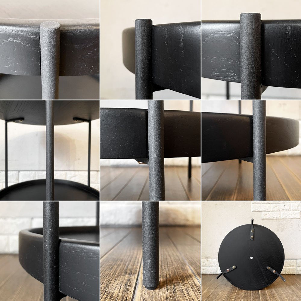 スケッチ Sketch フムラ HUMLA END TABLE エンドテーブル サイドテーブル オーク材 ブラック Φ45cm モートン・ゲオーセン デンマーク モーダエンカーサ 取扱 定価¥56,100- ◎