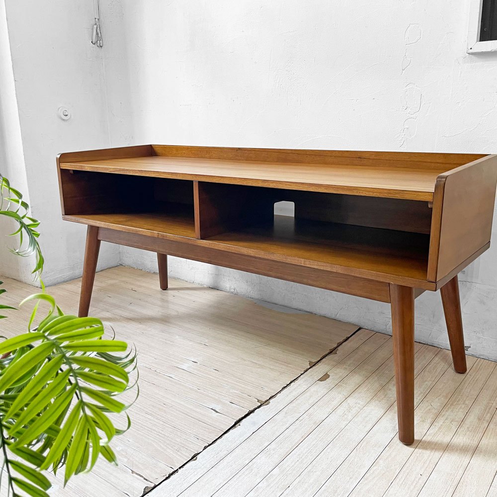 ウエストエルム West Elm ミッドセンチュリー メディア コンソール Mid-Century Media Console 48" AVボード TVボード アカシア材 ★