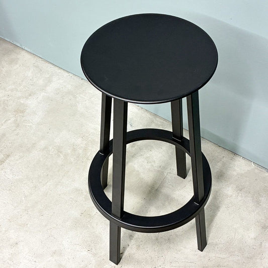 ヘイ HAY リボルバー バースツール ハイ REVOLVER BAR STOOL HIGH H76cm ブラック 回転式座面 レオン・ランズメイヤー デンマーク 定価¥56,100- ◎