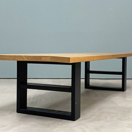 匠工芸 TAKUMI オーク無垢材 ベンチ ローテーブル W135cm クラフト ◎