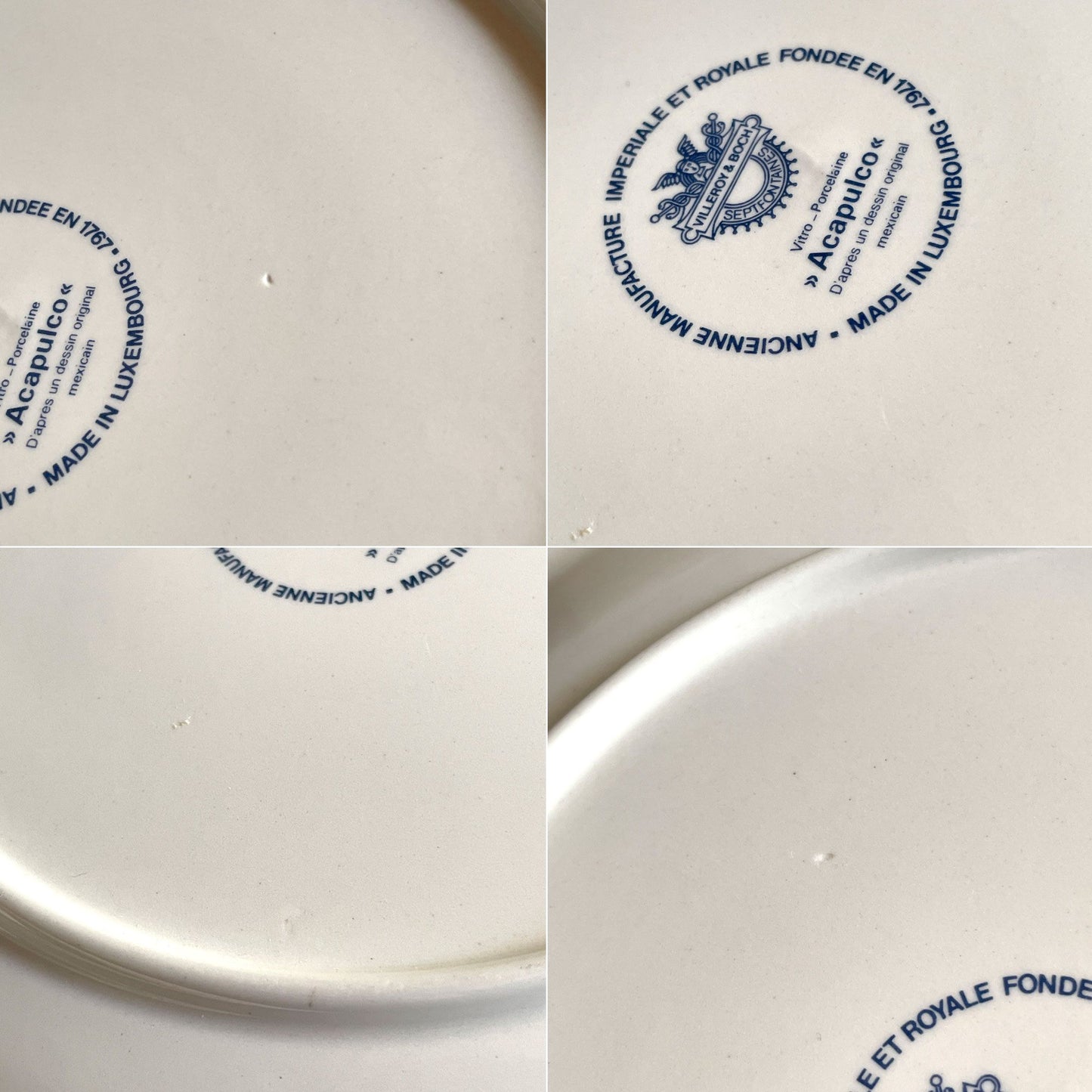 ビレロイ&ボッホ Villeroy&Boch アカプルコ Acapulco ラウンド プレート 20cm ルクセンブルク製 ビンテージ A ■