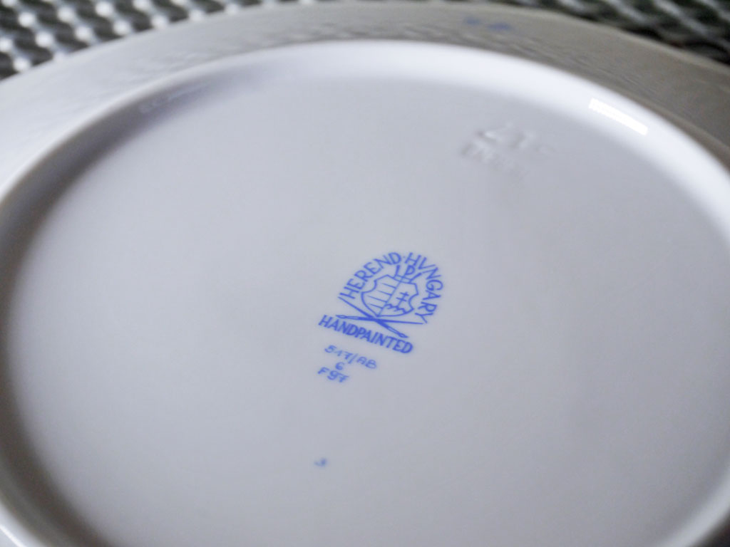 ヘレンド HEREND アポニー ブルー デザートプレート 陶器製 ハンドペイント ハンガリー ■