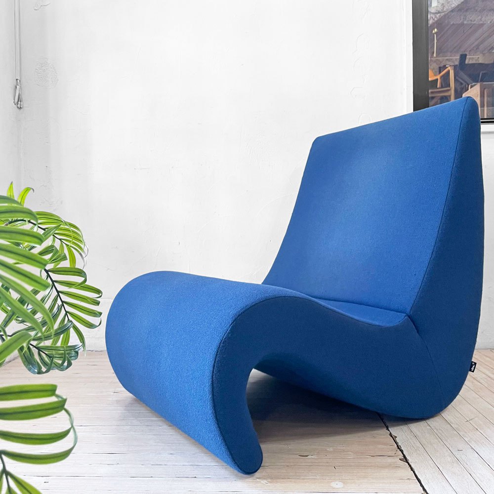 ヴィトラ vitra アムーベ Amoebe ラウンジチェア ソファ 1人掛け ヴェルナー・パントン Verner Panton スペースエイジ ロイヤルブルー 定価¥260,700- ★