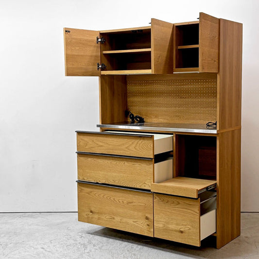 ニッポネア NiPPONAIRE オウルⅡ OWL2 オープンダイニングボード キッチンボード オーク材 ステンレス モイス W120cm 関家具 ●