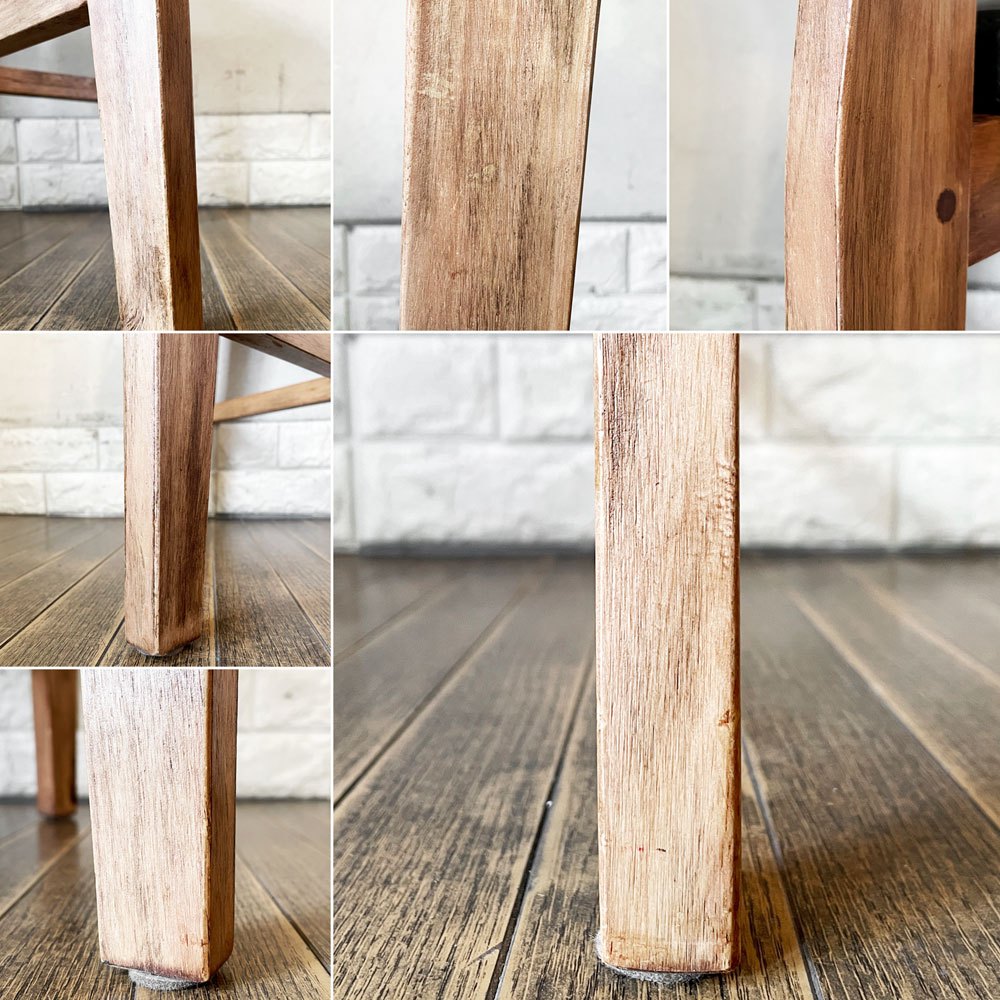 ジャーナルスタンダード journal standard Furniture シノン CHINON CHAIR ダイニングチェア ラバーウッド材 PVCレザー ブラック 定価¥27,500- B ◎
