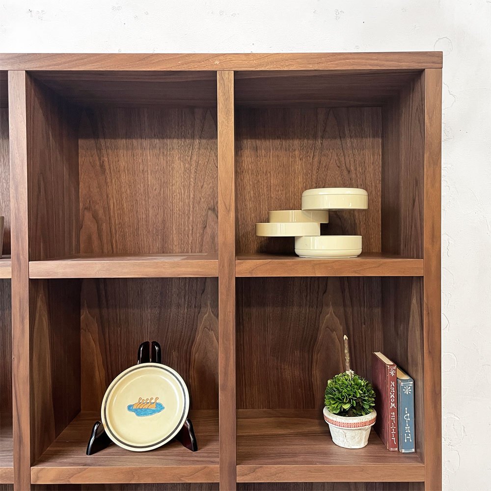 マスターウォール MASTERWAL グリッド シェルフ 3列4段 GRID SHELF W111㎝ ウォールナット アカセ木工 定価¥189,200- ★