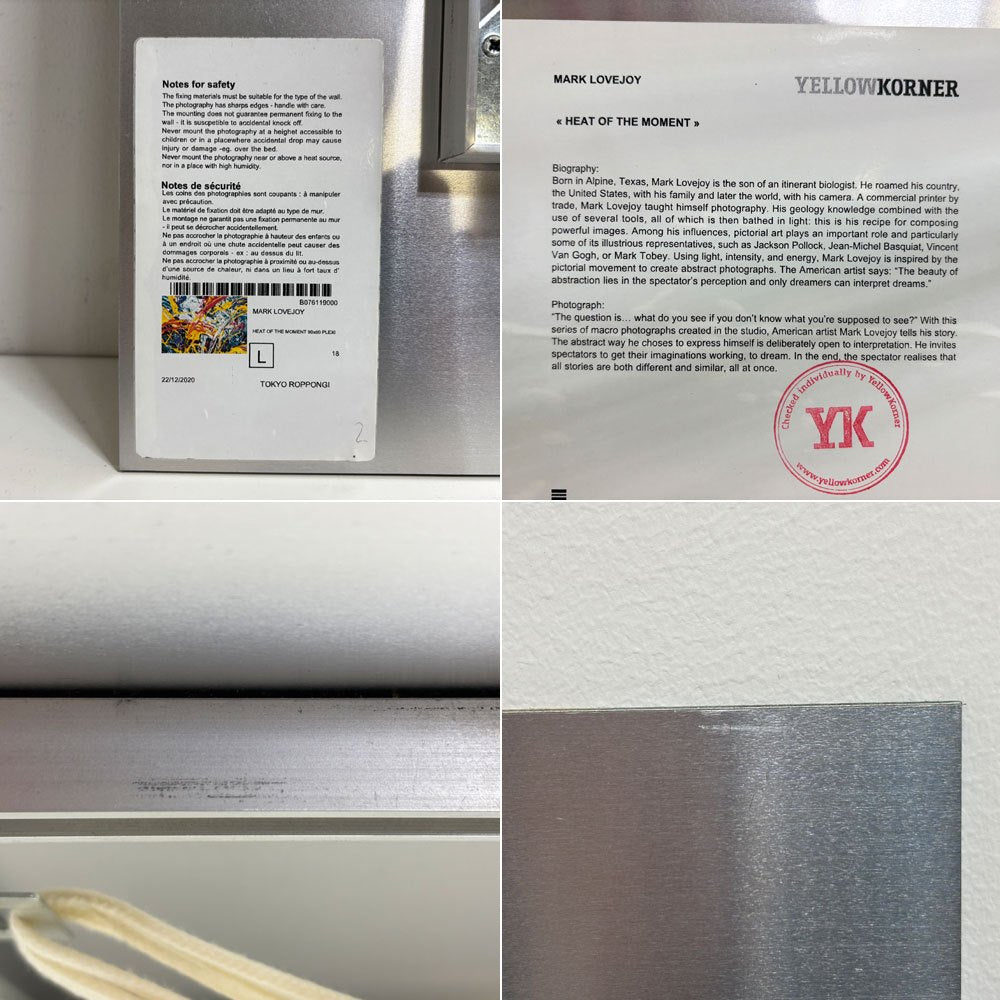 イエローコーナー YellowKorner アートフォト作品 HEAT OF THE MOMENT 90×60cm アクリル×アルミニウム仕上げ マーク・ラブジョイ Mark Lovejoy ●
