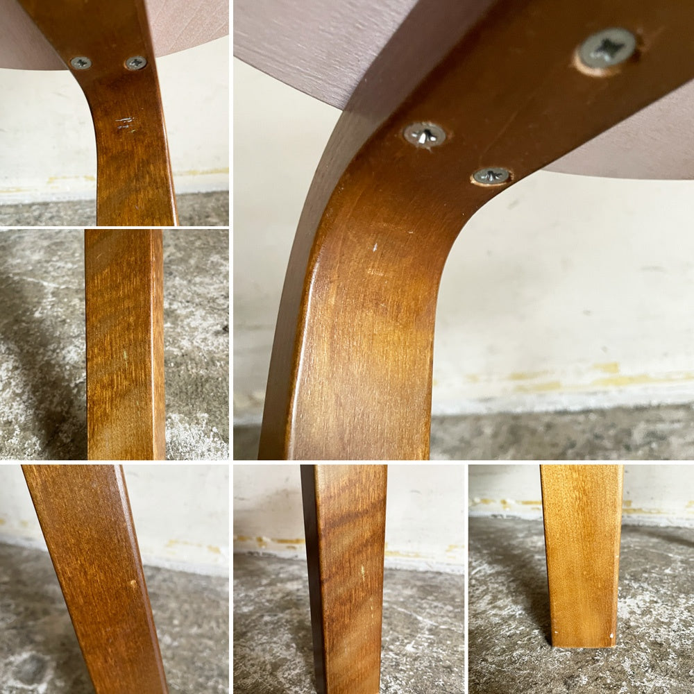 アルテック Artek スツール E60 Stool E60 4本脚 ピンク×ウォールナットステイン ヘラ・ヨンゲリウス コレクション2014 アルヴァ・アアルト 北欧家具 ■