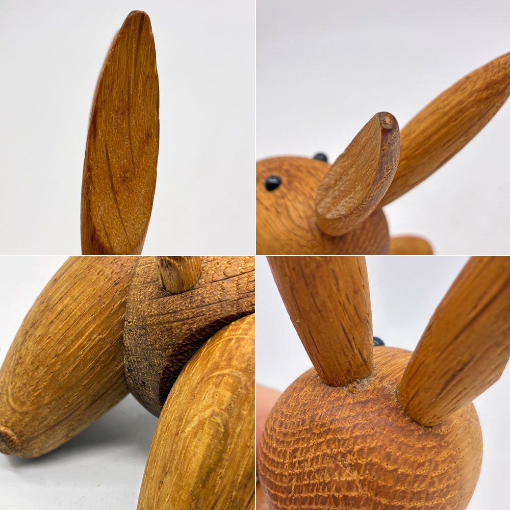 カイボイスン Kay Bojesen デンマーク アニマルフィギアシリーズ ビンテージラビット Vintage Rabbit オーク無垢材 木製玩具 オブジェ ●