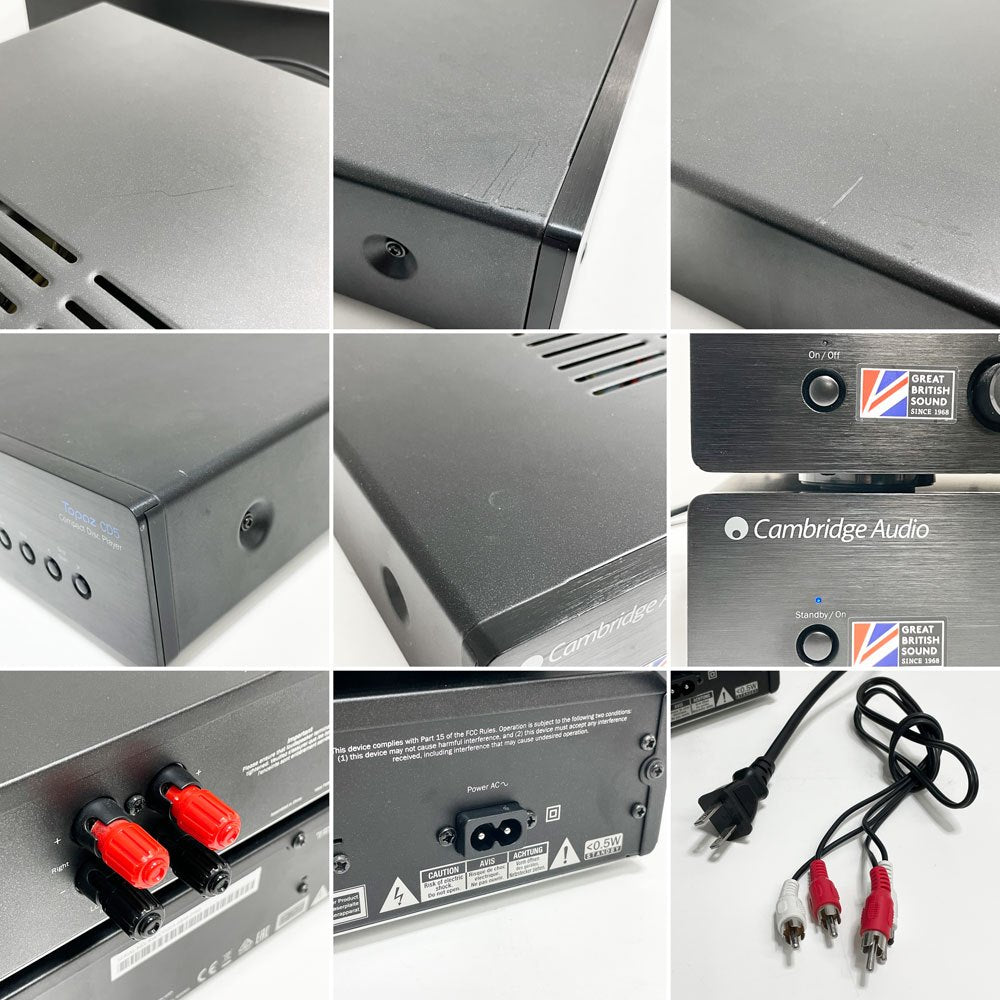 ケンブリッジオーディオ Cambridge Audio プリメインアンプ TOPAZ AM5 + CDプレーヤー TOPAZ CD5 イギリス製 電源コード欠品 現状品 ●