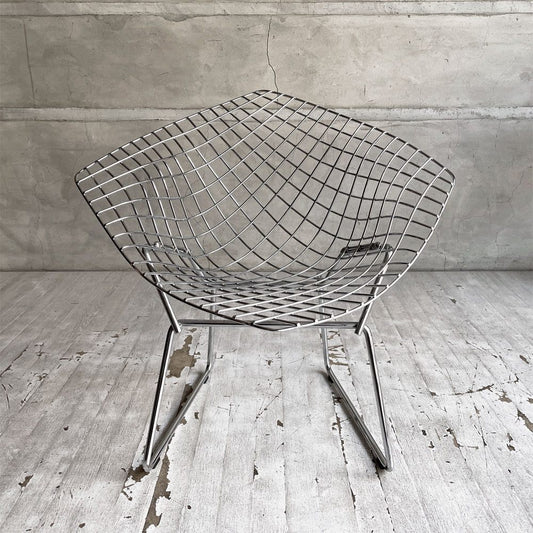 ノル Knoll チャイルズ ダイヤモンドチェア Child's Diamond Chair キッズチェア クロームフレーム シートパッド付 ハリー・ベルトイア Harry Bertoia 希少 ♪
