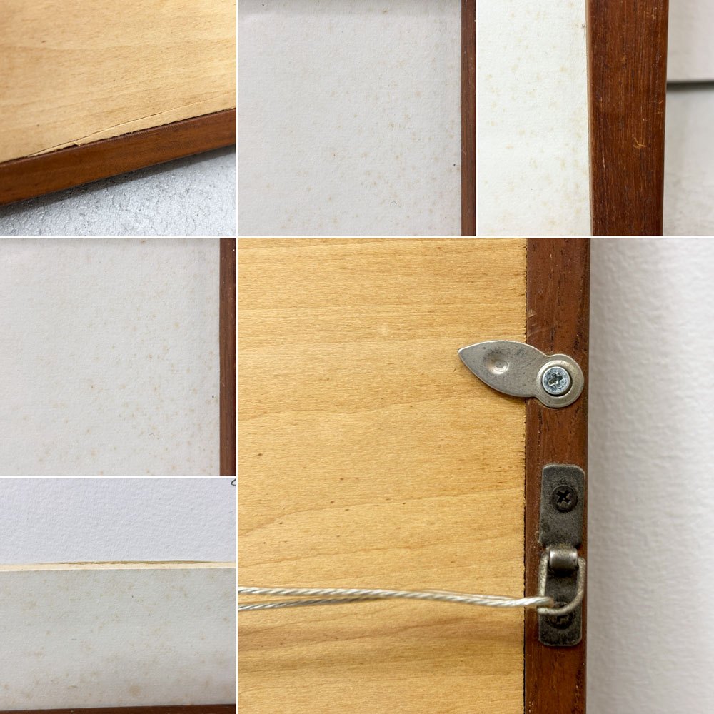 土田穣 ジクレー版画 黄色の実 W32.5cm 16/100 ウサギ 額装品 ●