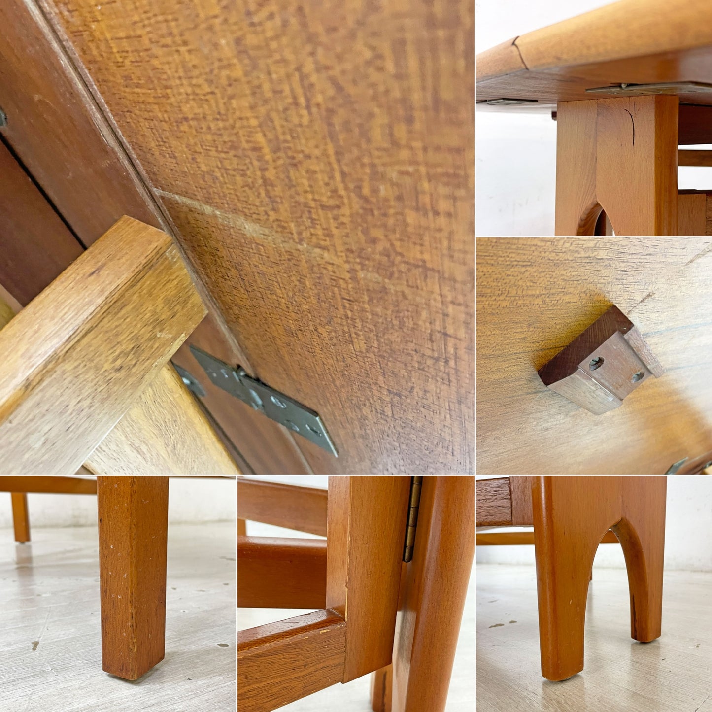 ジェンティーク Jentique ゲートレッグ テーブル gate leg table チーク材 クロスレッグ バタフライテーブル UKビンテージ ●