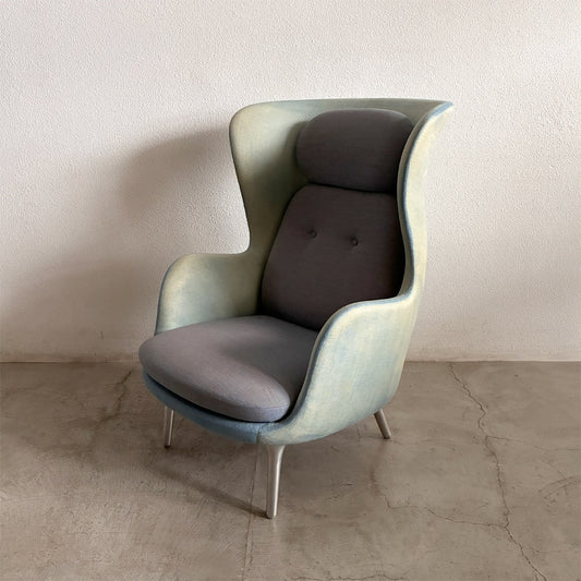 フリッツハンセン Fritz Hansen ロオチェア RO JH1 ラウンジチェア ファブリック Faded Denim Blue アルミベース ハイメ・アジョン 現行定価¥526,680以上 〓