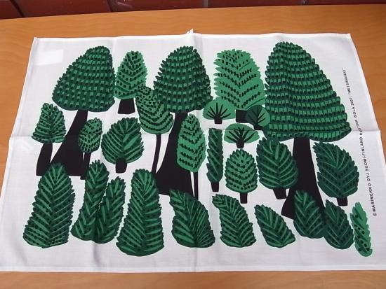 マリメッコ/marimekko METSANVAKI ティータオル グリーン 未使用保管品
