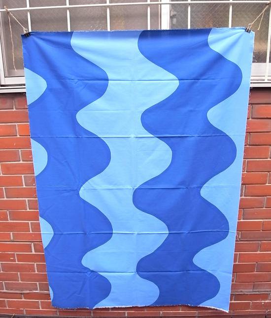 マリメッコ/marimekko 廃番ファブリック LOKKI 152x106 青/水色
