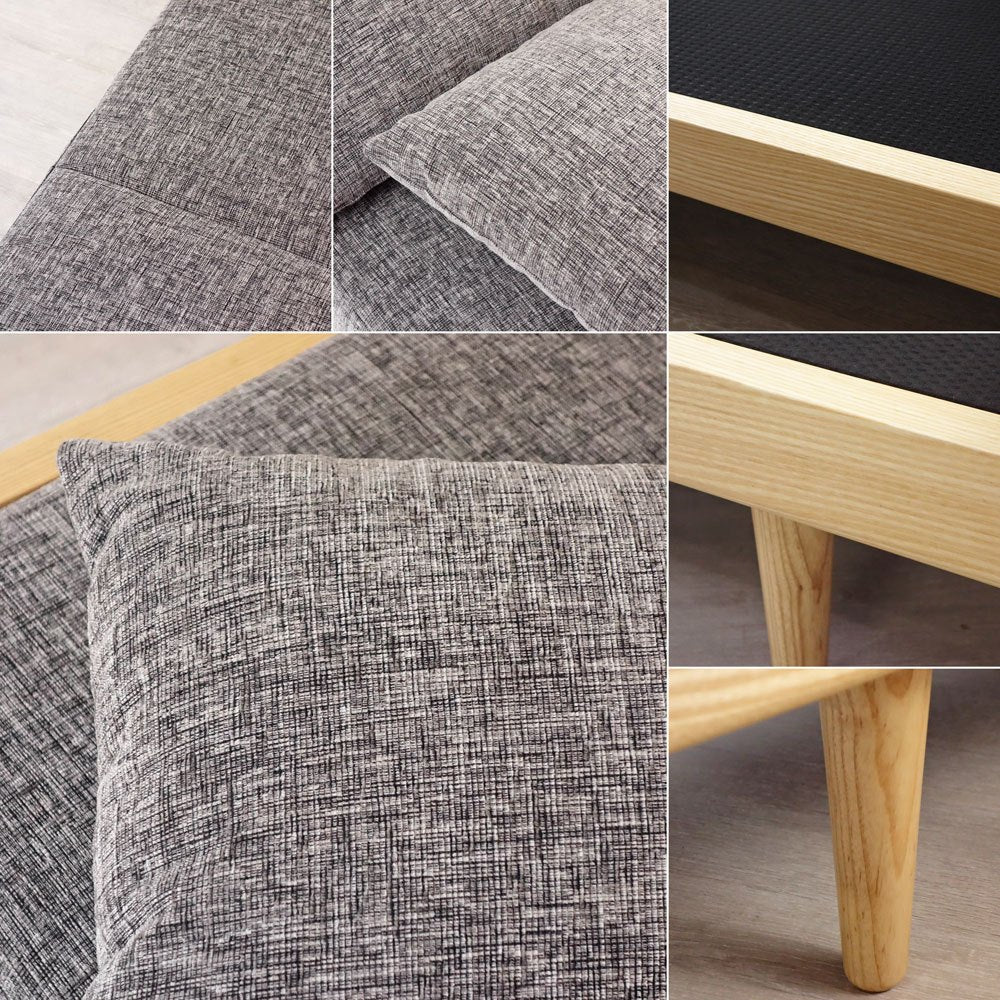 グラフ graf × 相合家具 SOGO adシリーズ デイベッドベンチ Day bed bench W171cm ホワイトアッシュ材 ファブリック ●