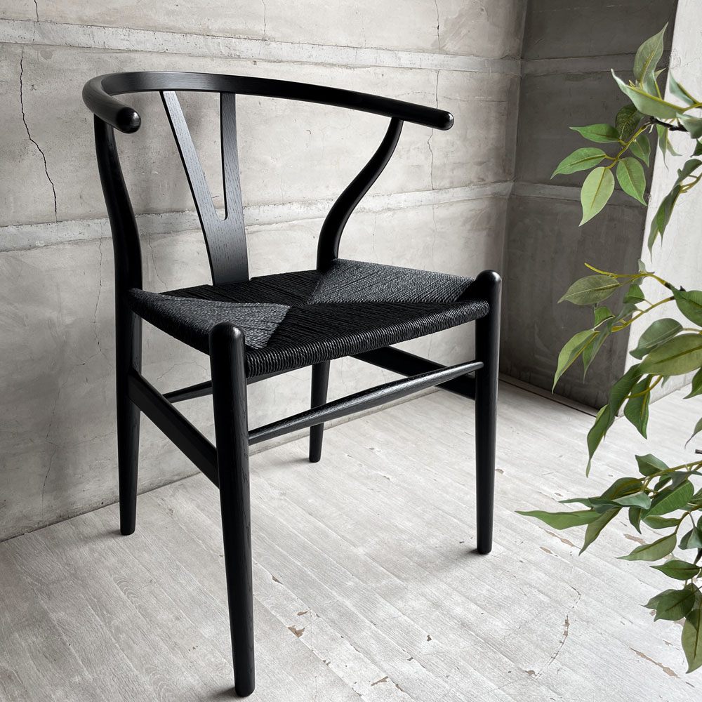 カールハンセン&サン Carl Hansen & Son CH24 Yチェア ブラックラッカー × ブラックペーパーコード ハンス・J・ウェグナー オーク材 美品 ♪