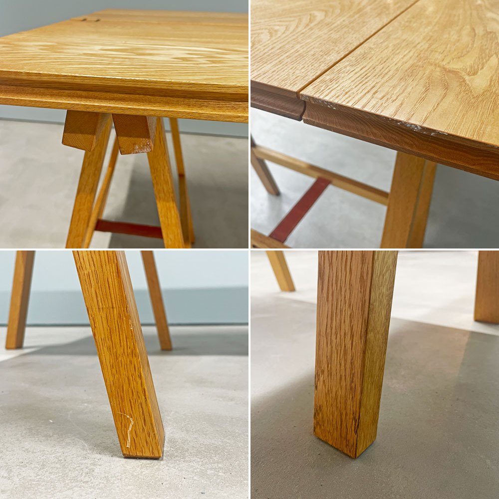 ウッドワーク WOODWORK ぱたむテーブル ダイニングテーブル ワークテーブル アトリエテーブル デスク 作業台 折り畳み式 無垢材 W180cm ◎