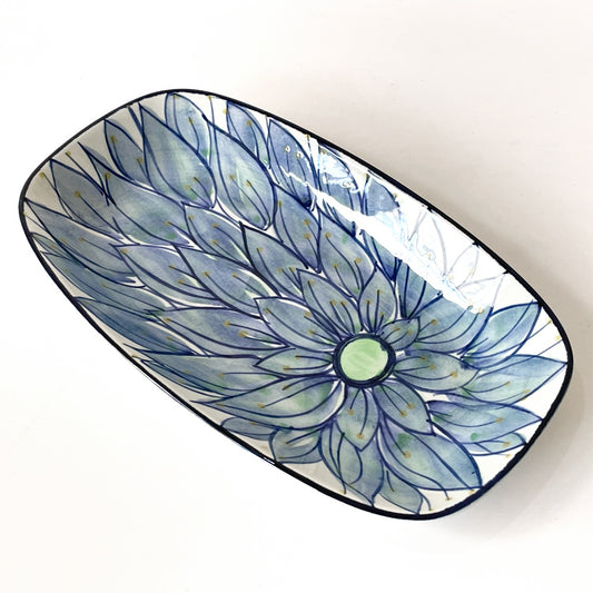 ロイヤルコペンハーゲン ROYAL COPENHAGEN ファイアンス FAJANCE テネラ 長皿 スクエアディッシュ プレート B ★