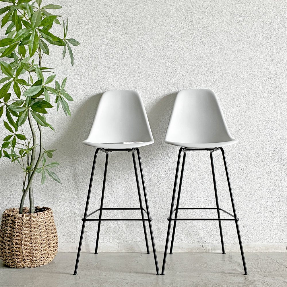 ハーマンミラー Herman Miller イームズ シェルスツール バーハイトスツール ホワイト H115.5cm ポリプロピレン製 イームズ ミッドセンチュリー A 〓