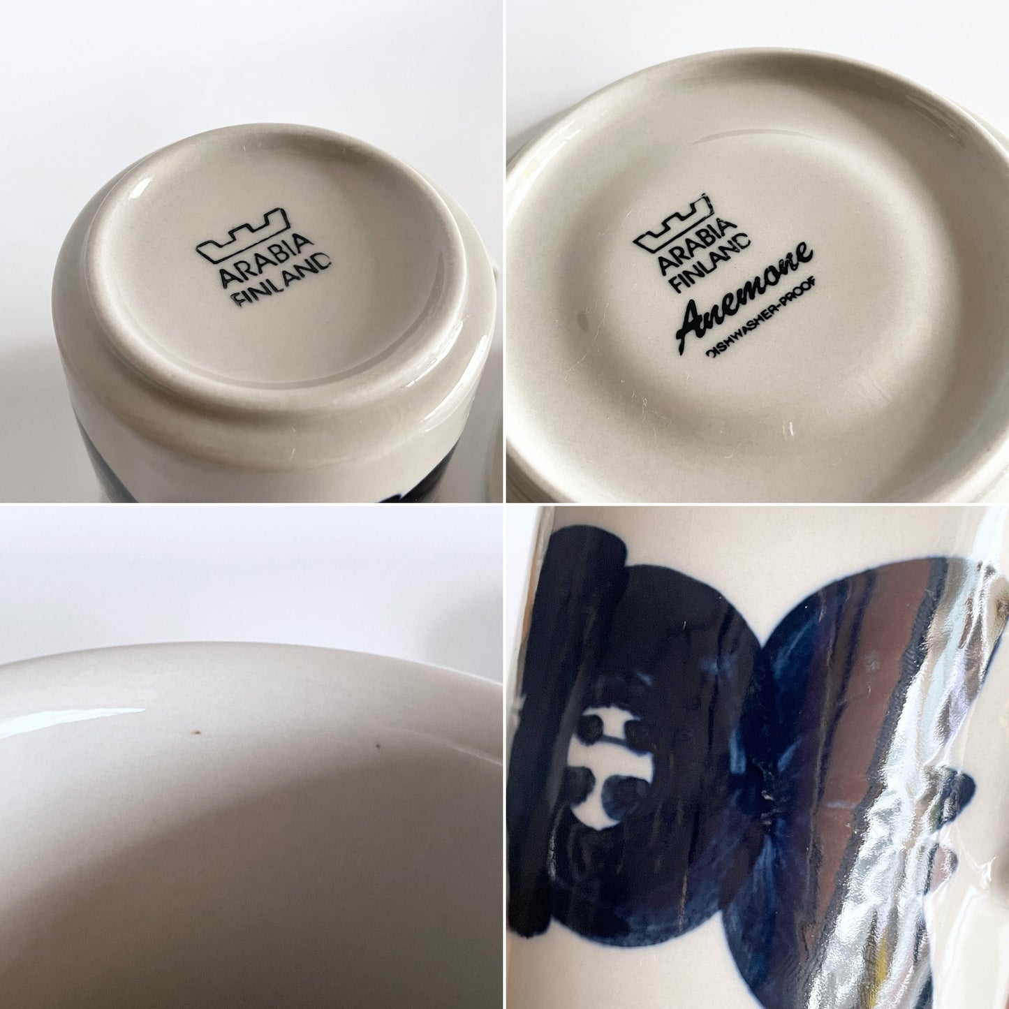 アラビア ARABIA アネモネ Anemone モーニング カップ&ソーサー C&S ウラ・プロコッペ 70~80年代 北欧食器 北欧ビンテージ ■