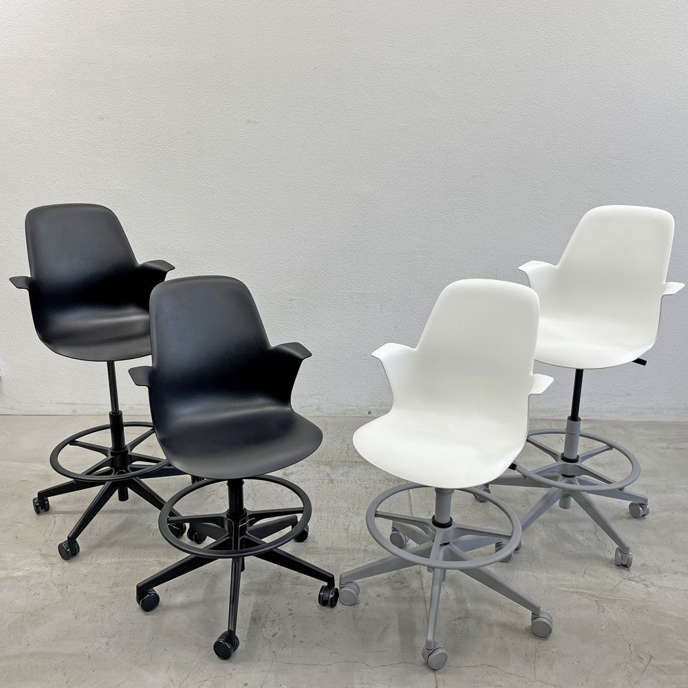 スチールケース Steelcase ノード ファイブスター スツール Node FIVE-STAR STOOL ハイスツール 製図チェア キャスター オフィス 定価約87,000円D 〓