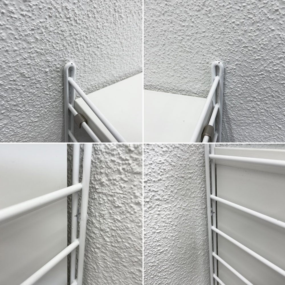 ストリングファニチャー String Furniture ストリングシステム ウォールシェルフ 飾り棚 棚板3枚 2段チェスト フロアパネル ホワイト 〓