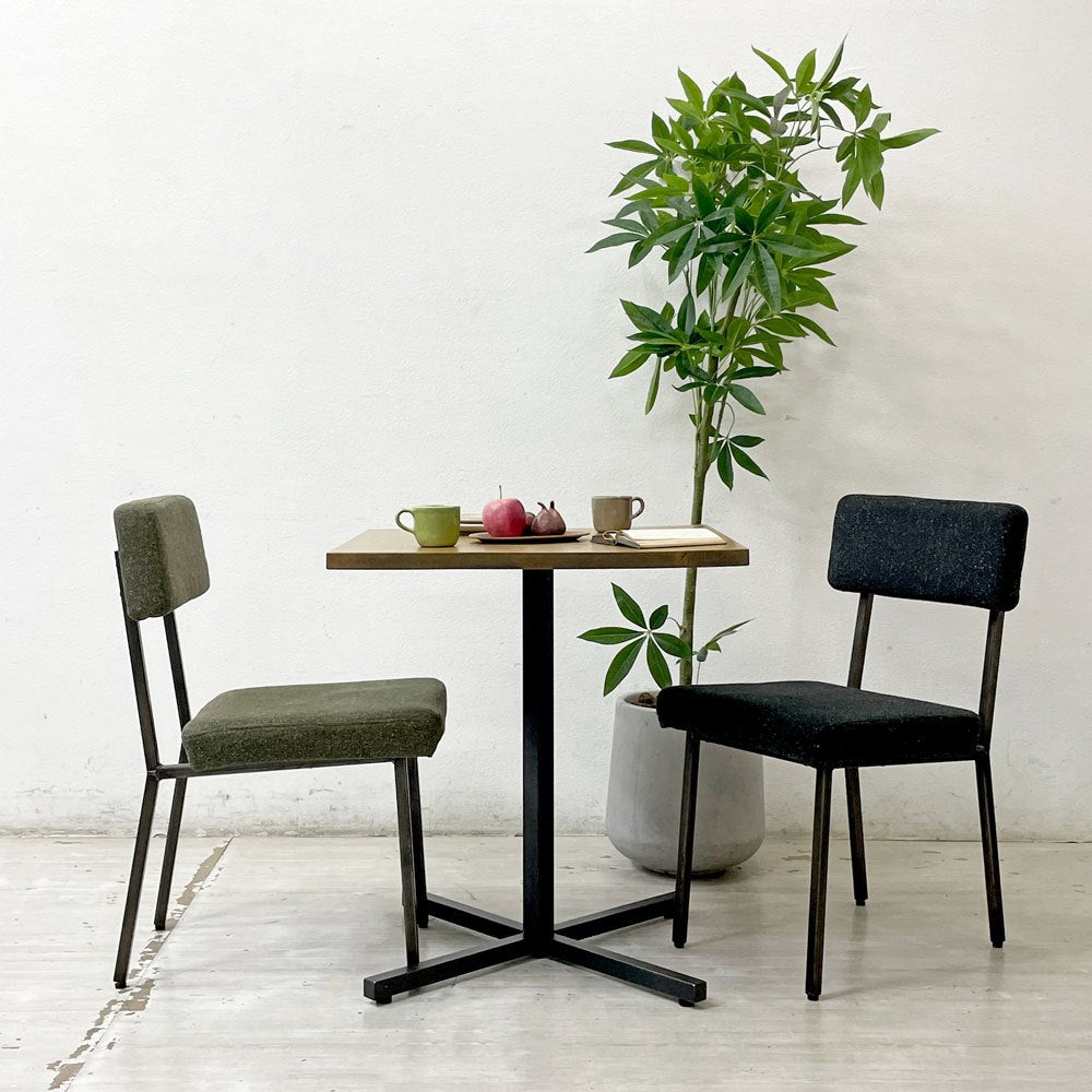 ジャーナルスタンダードファニチャー j.s.F リージェント REGENT CHAIR ダイニングチェア ファブリックシート ブラック スチール脚 定価¥28,600- 廃番 ●