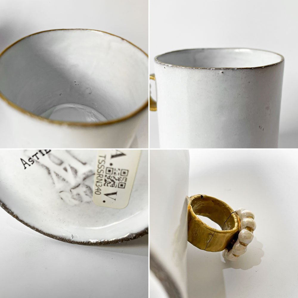 アスティエ・ド・ヴィラット Astier de Villatte セレナ Serena リング マグカップ リュストルイリゼブルー セレナ・キャロンヌ ★