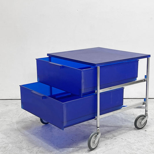 カルテル Kartell モビル2 ワゴン Mobil2 システムチェスト キャスター付き アントニオ・チッテリオ コバルト イタリア ●