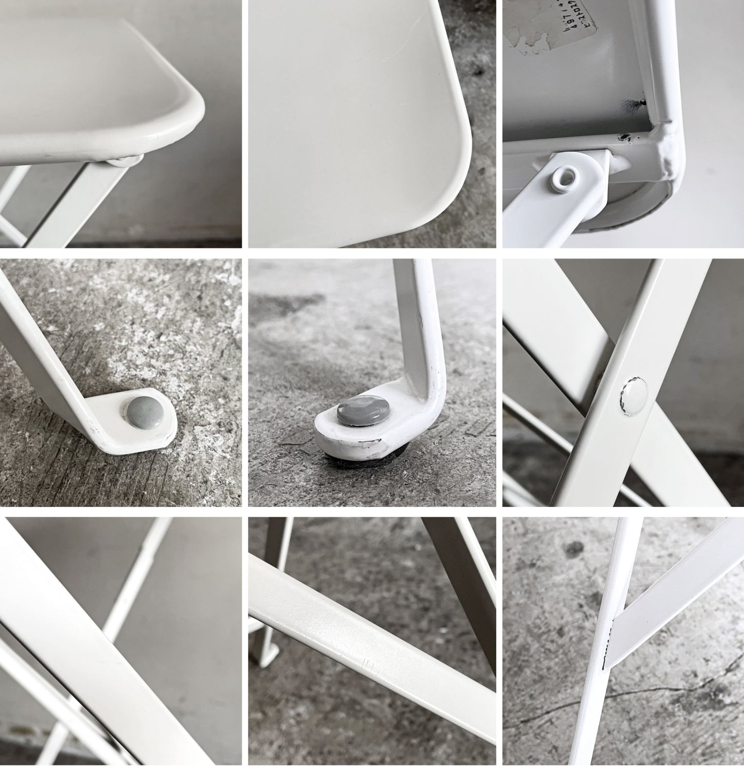 フェルモブ Fermob ビストロ スクエア テーブル BISTRO SQUARE TABLE ホワイト 57cm角 折り畳み フランス ■
