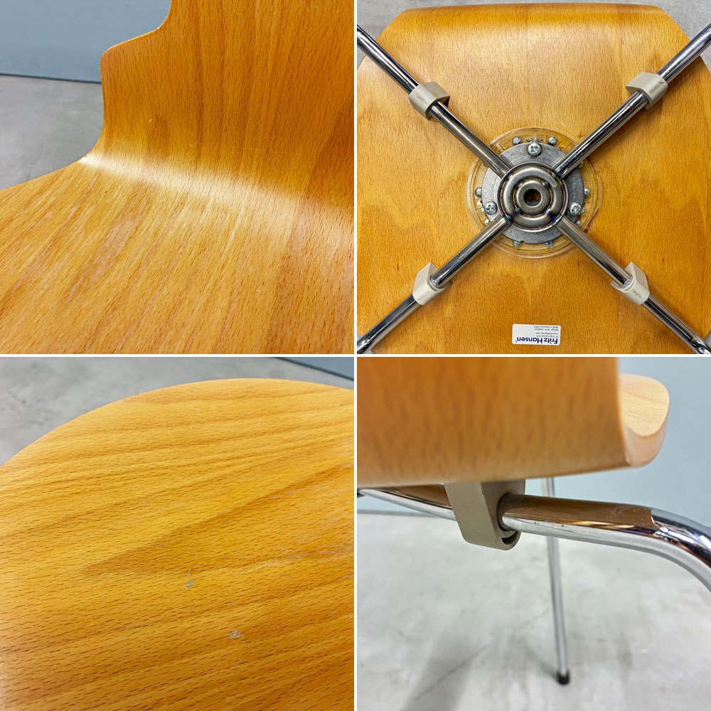 フリッツハンセン Fritz Hansen アントチェア 4本脚 ナチュラルビーチ ラッカー アルネ・ヤコブセン 北欧家具 ◎