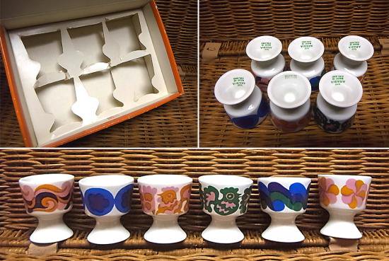 アラビア/arabia エッグカップ6客セット BOX付き Raija Uosikkinen