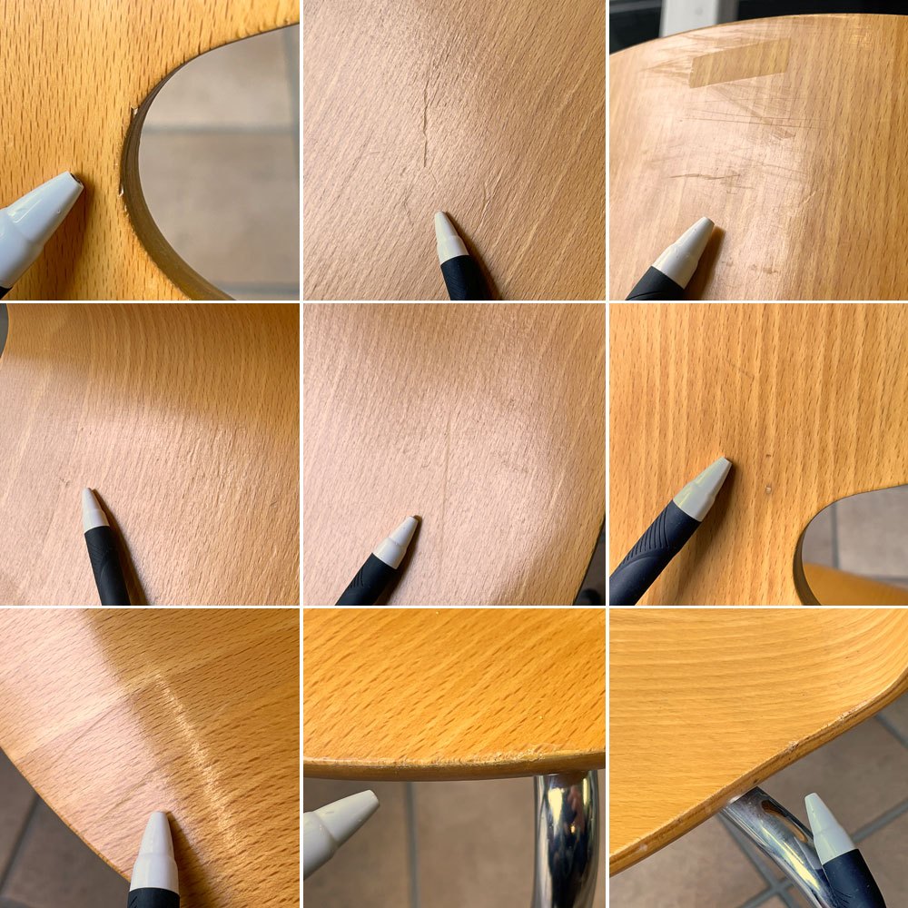 フリッツハンセン Fritz Hansen アントチェア 4本脚 ナチュラルビーチ ラッカー アルネ・ヤコブセン 北欧家具 E ◇