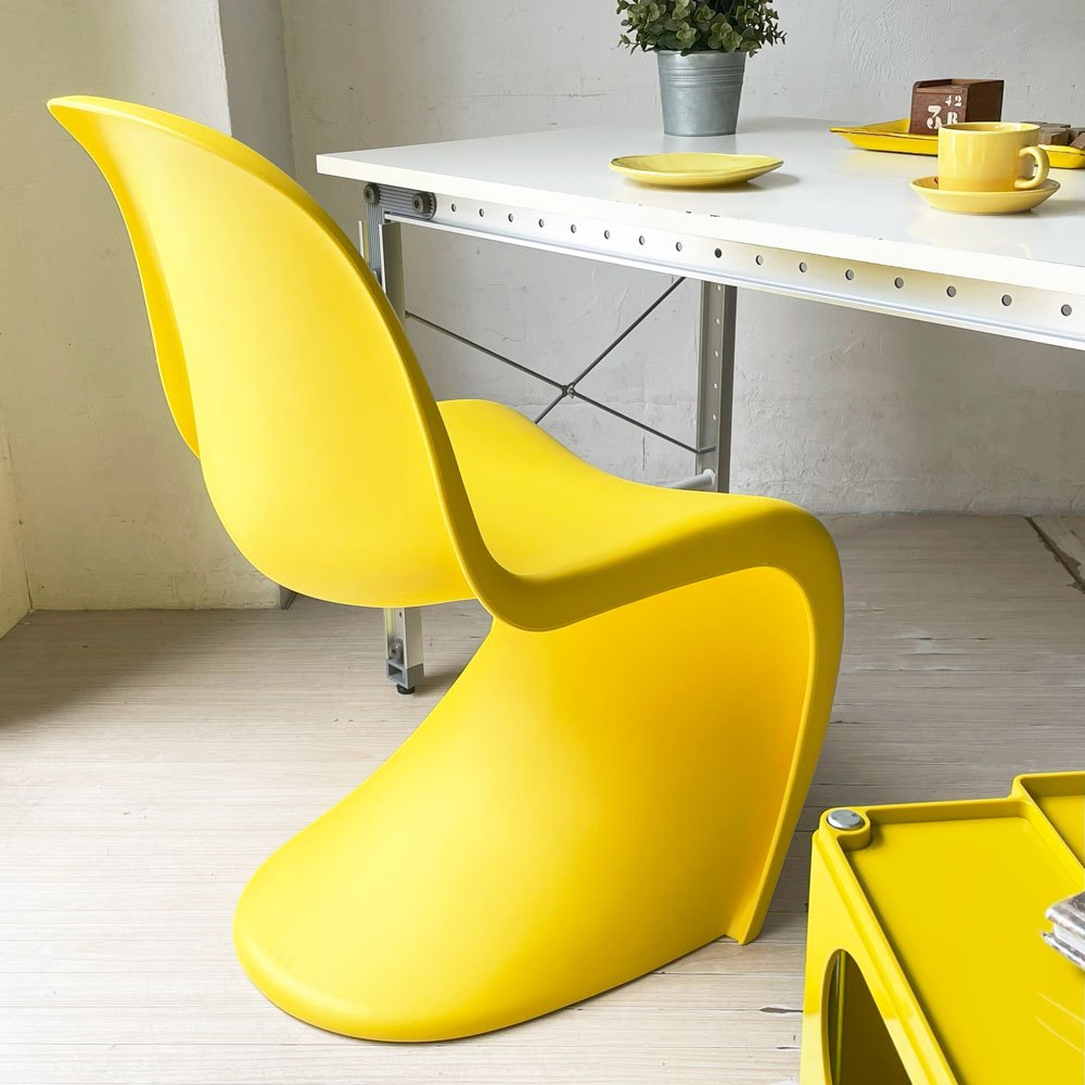 ヴィトラ vitra パントンチェア Panton Chair イエロー 廃盤カラー ヴェルナー・パントン ミッドセンチュリー スペースエイジ 美品 ★