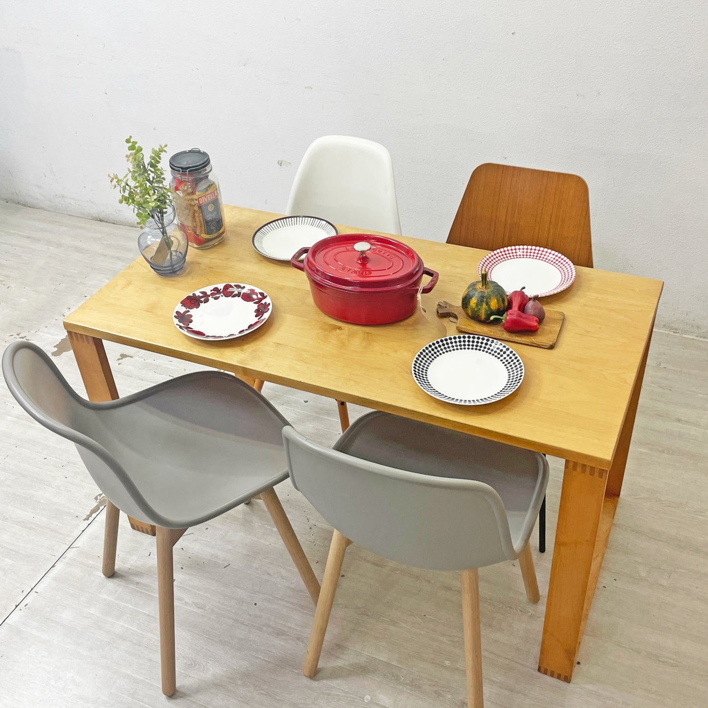 イクスス ikususu FURNITURE アルダー材 ダイニングテーブル W120cm ナチュラルモダン ●