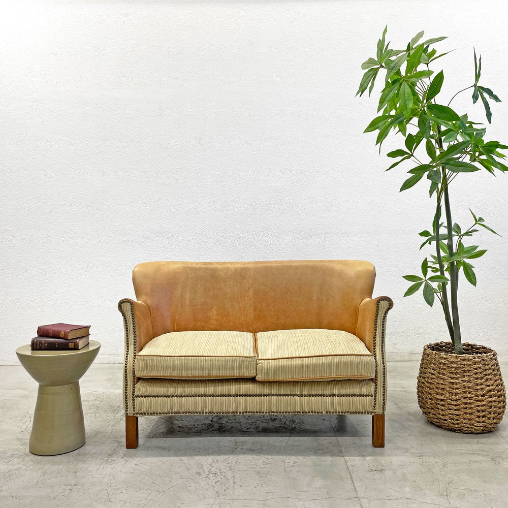 クラッシュゲート CRASH GATE タブレザーワークス tabu Leather Works プラムライトソファ PLUM LIGHT SOFA 2シーターソファ 2人掛け レザー 定価160,000円 〓