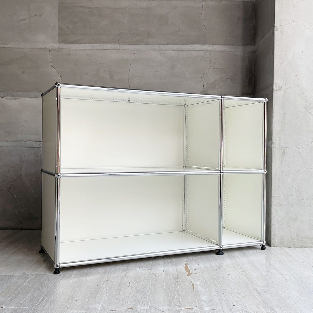 展示品 usmハラー2列3段シェルフ飾り棚サイドボードキャビネット