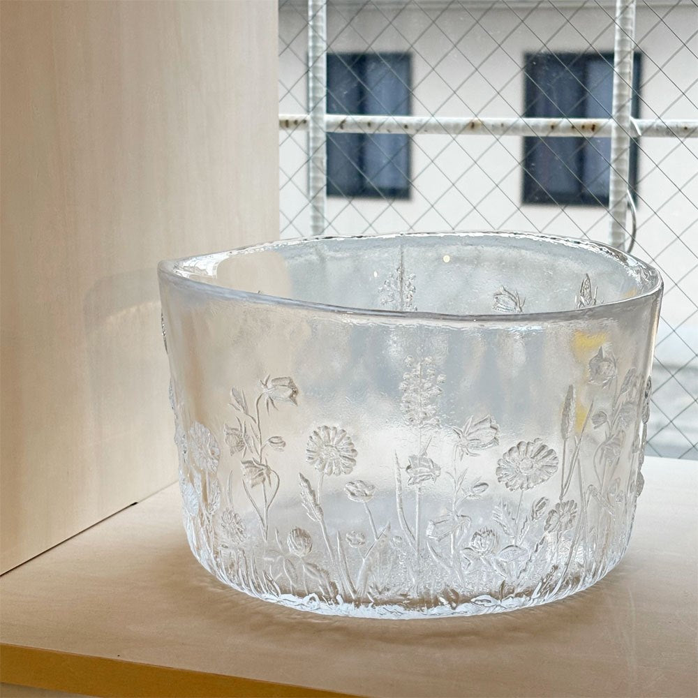 コスタボダ KOSTA BODA ウラ ULLA ガラスボウル 花柄 ガラスボウル W20cm Kjell Engman 北欧食器 スウェーデン ●