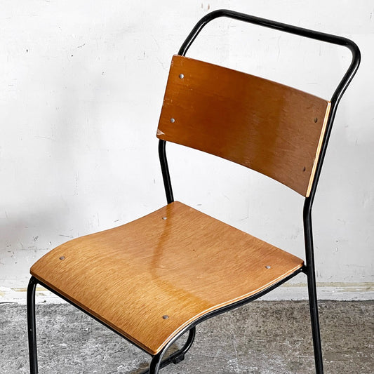 クラッシュゲート CRASH GATE ノットアンティークス Knot antiques ブルーノチェア RP6 BLUNO CHAIR スタッキングチェア プライウッド スチールレッグ ブラック 関家具 B ■