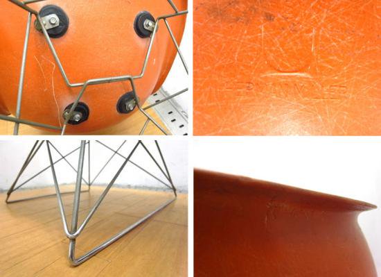Herman Miller / ハーマンミラー ◇ 55~75's ヴィンテージ サイドシェルチェア LSR オレンジ