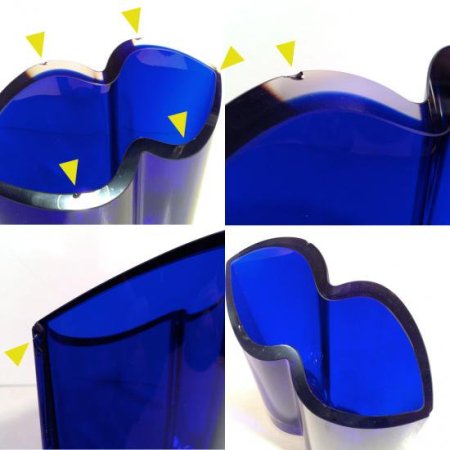 Finland iittala / イッタラ ★ Kajal Vase ★ 花器/ ベース ★ 1998年 Brita Flander デザイン (廃番品) 欠け有り
