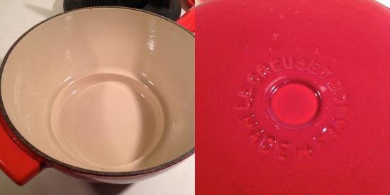 ★日本未発売 フランス "LE CREUSET" ルクルーゼ チーズフォンデュセット (チェリーレッド)